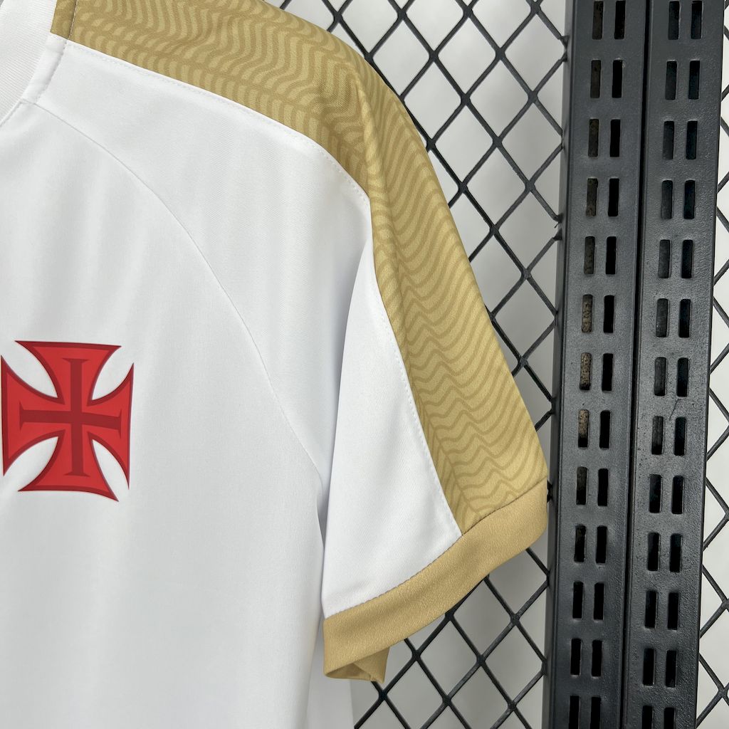 Camisa Vasco Da Gama Supporter Branca Gold 25/26 - Kappa (Torcedor) Masculina