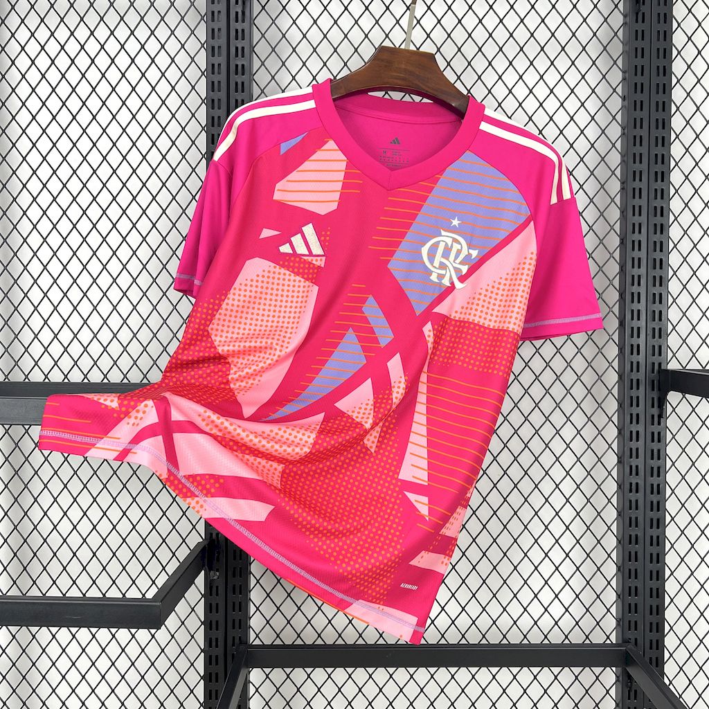 Camisa Flamengo Goleiro-Rosa 25/26 - (Torcedor) Masculina