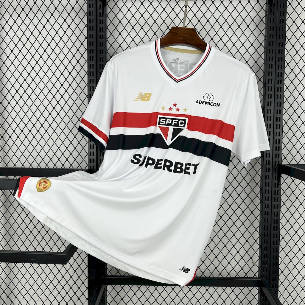 Camisa São Paulo 2025 Home (Com Patrocínios) - (Torcedor)