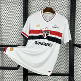Camisa São Paulo 2025 Home (Com Patrocínios) - (Torcedor)