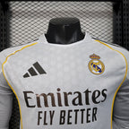 Camisa Real Madrid 25/26 Home - (Jogador) Manga Longa