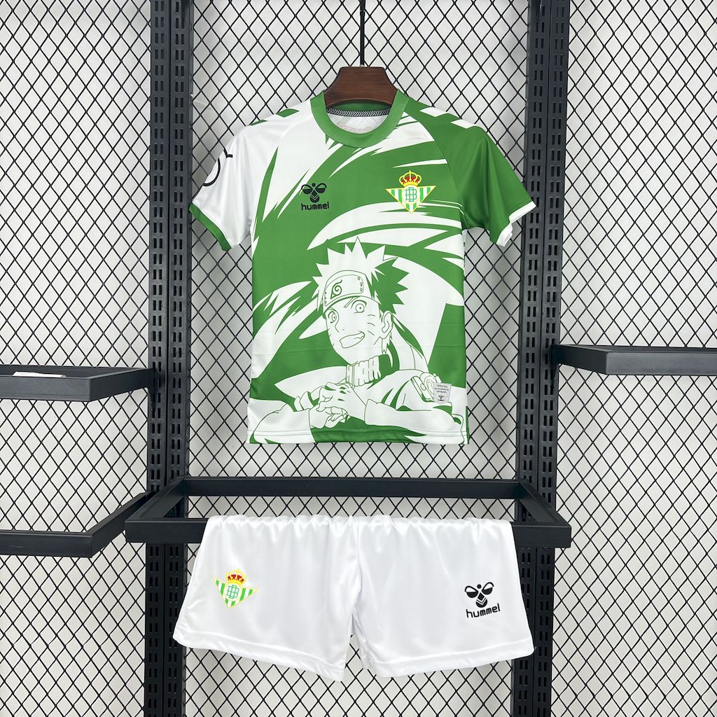Kit Infantil Real Betis 24/25 Pré-Jogo (Naruto)