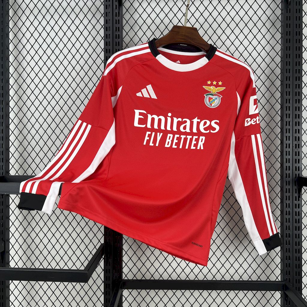 Camisa Benfica Home Manga Longa 25/26  - Versão (Torcedor) Masculina