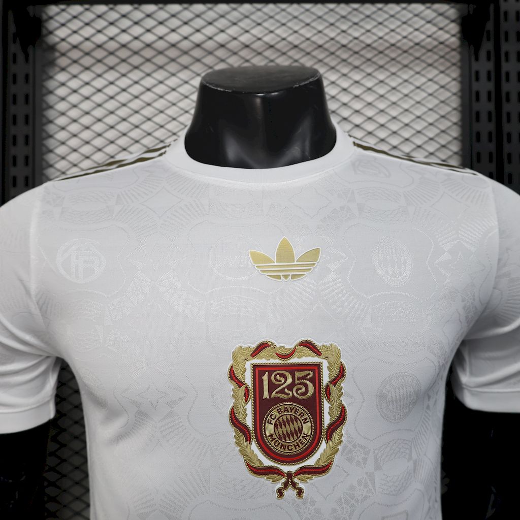 Camisa Bayern de Munique 24/25 Aniversário 125 Anos Especial White - (Jogador)