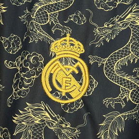 Camisa Real Madrid Black Golden Dragon Edition 25/26 - (Torcedor) Masculina