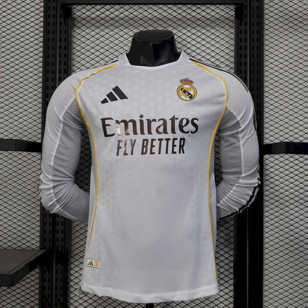 Camisa Real Madrid 25/26 Home - (Jogador) Manga Longa