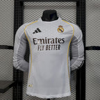 Camisa Real Madrid 25/26 Home - (Jogador) Manga Longa