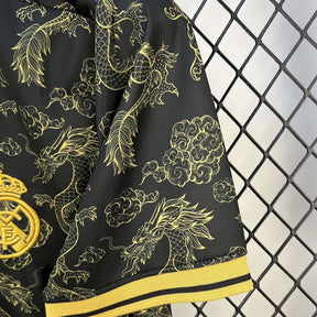 Camisa Real Madrid Black Golden Dragon Edition 25/26 - (Torcedor) Masculina