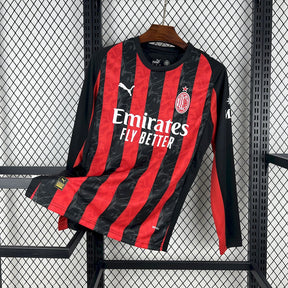 Camisa Milan Home Manga Longa 25/26 - (Torcedor) Masculina