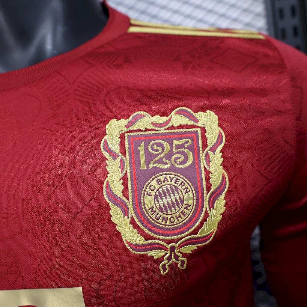 Camisa Bayern de Munique 24/25 Aniversário 125 Anos - (Jogador) Manga Longa