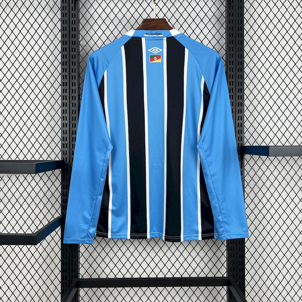 Camisa Grêmio 2025 Home (Com Patrocínio) - (Torcedor) Manga Longa