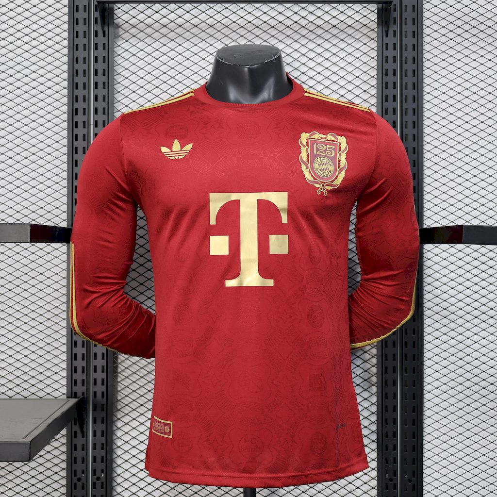 Camisa Bayern de Munique 24/25 Aniversário 125 Anos - (Jogador) Manga Longa