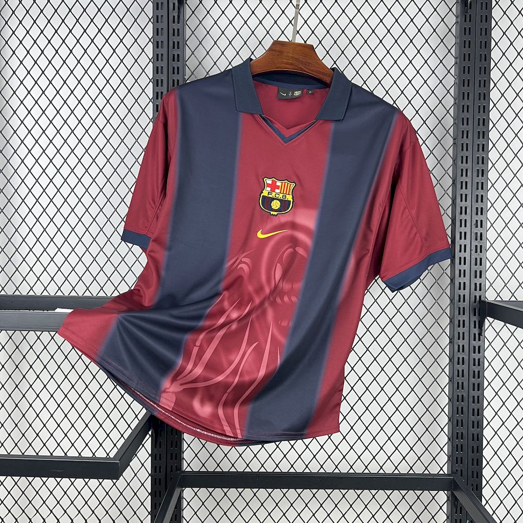 Camisa Barcelona Home Skeleton  00/01 - Versão (Retrô)