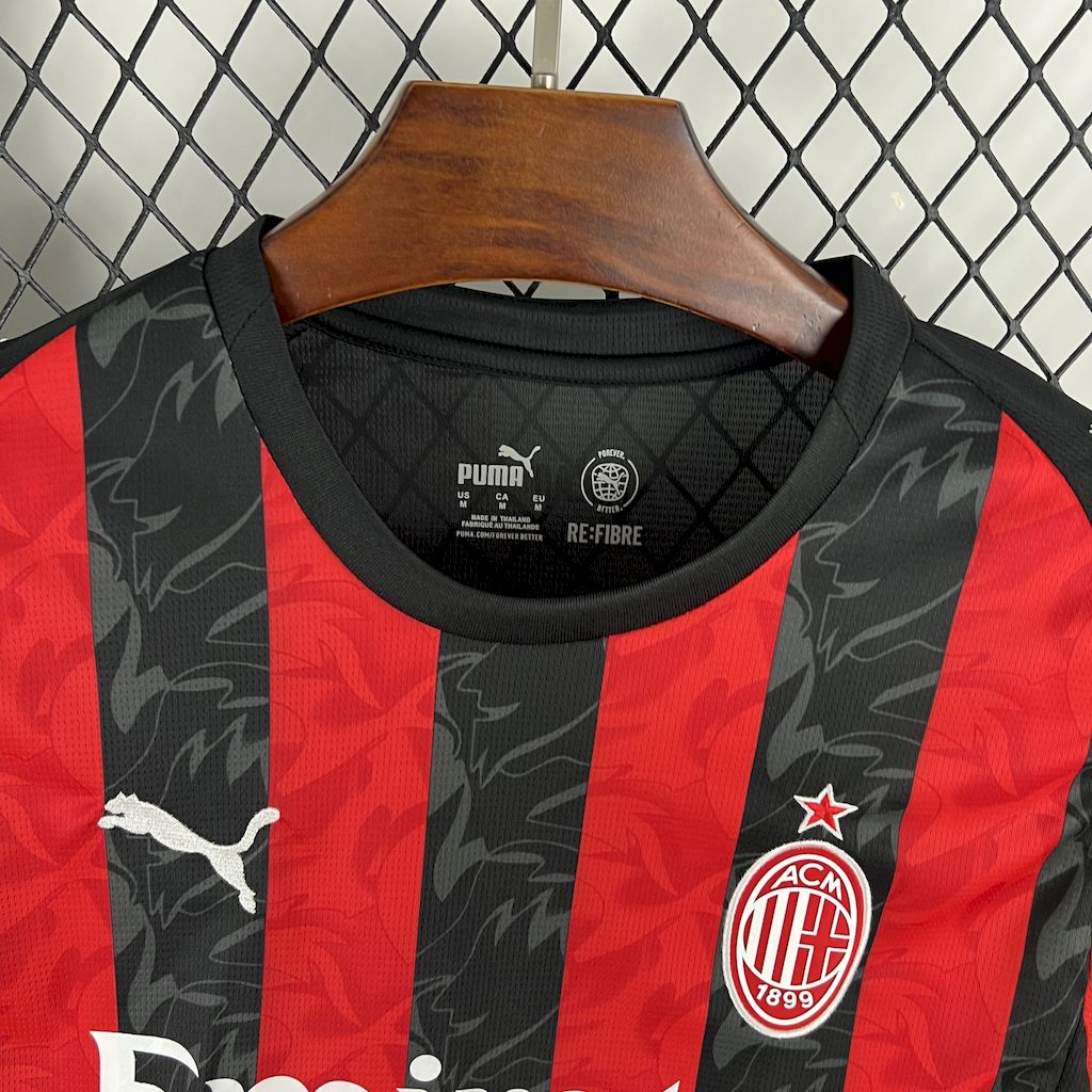 Camisa Milan Home Manga Longa 25/26 - (Torcedor) Masculina