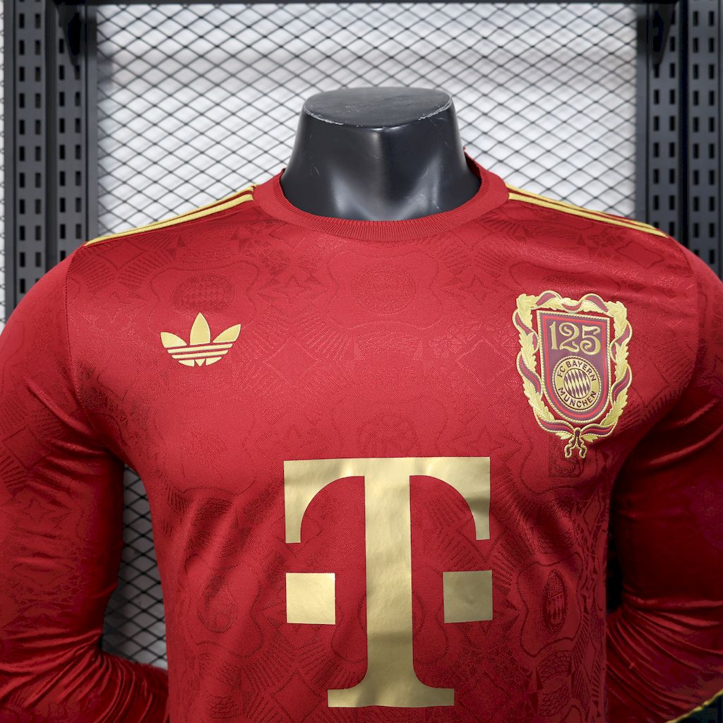 Camisa Bayern de Munique 24/25 Aniversário 125 Anos - (Jogador) Manga Longa