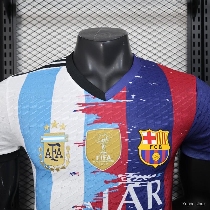 Camisa Barcelona x Argentina 25/26 (Messi) - (Jogador)