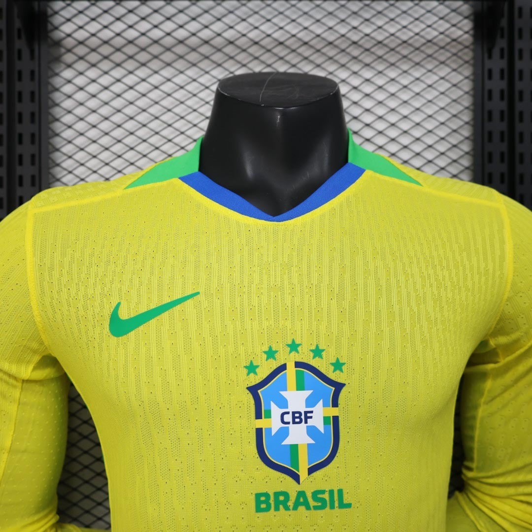 Camisa Brasil Feminino 2025 Home - (Jogador) Manga Longa
